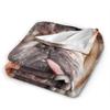 English Bulldog Cartoon Printed Plush Blanket Bedroom Sofa Shawl Blanket Flannel Blanket