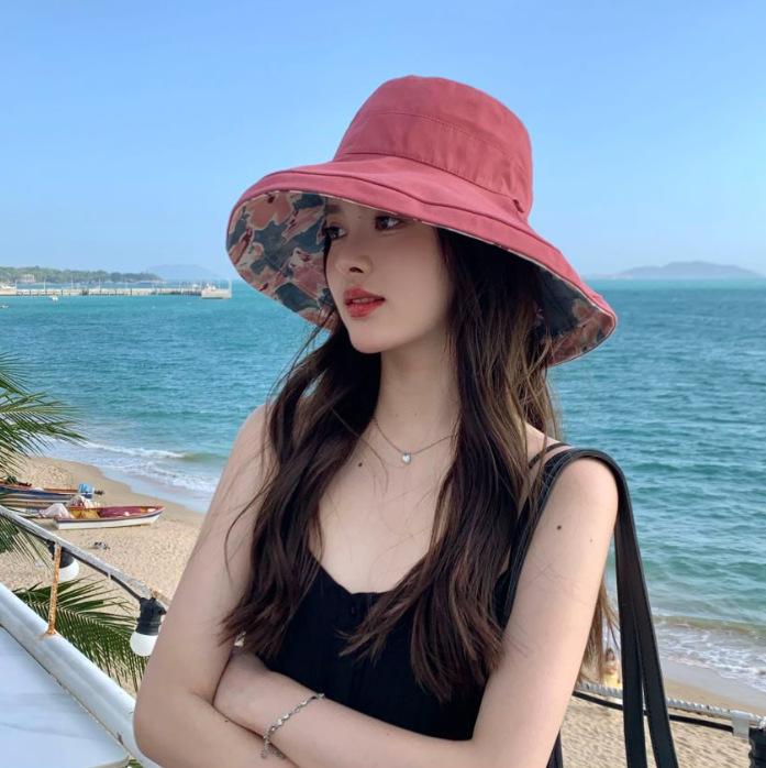 2024 Новая двухсторонняя рыболовная шляпа для весны и лета, Южная Корея, солнцезащитная шляпа для отдыха на открытом воздухе, дышащая шляпа от солнца