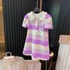 2025 Trendy Girls' Striped Polo Summer Dress - Short-Sleeve Fashion