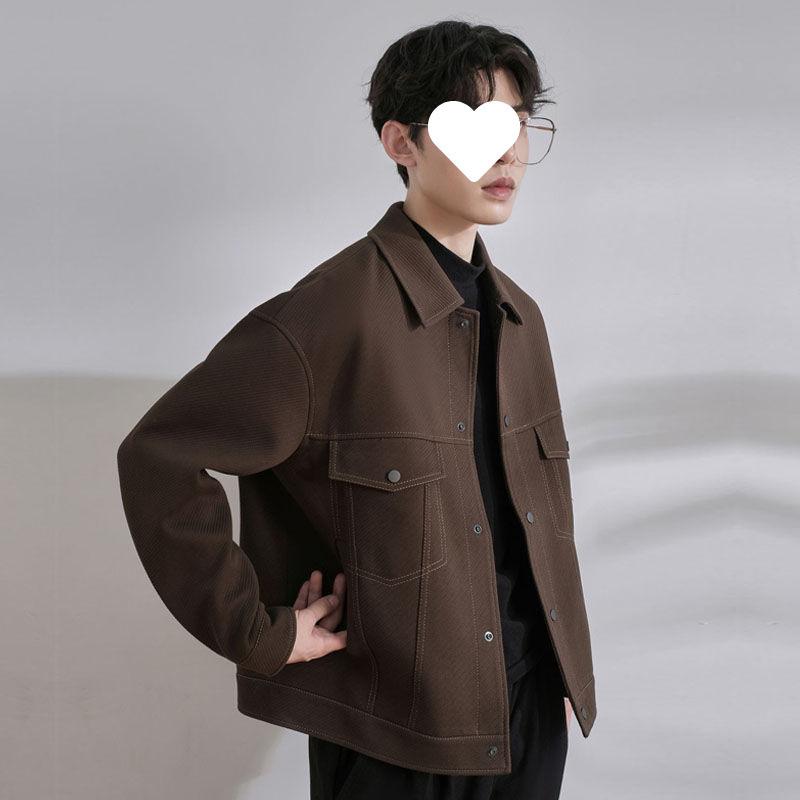 Мужское пальто весна и осень новый стиль модный повседневный короткий пиджак с лацканами мужские топы модные