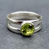 Peridot Gemstone Ring, Birthday Gift Ring, Solid Silver Ring, Handmade Jewelry, Engagement Gift, Statement Ring