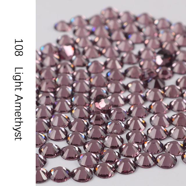 Стразы без горячей фиксации, кристалл Ab Ss3-Ss30, стразы для ногтей с плоской задней частью, стразы премиум-качества, блестящие стразы для ногтей, хрустальный камень