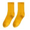 Ladies Spring New Solid Color High Rubber Band Cotton College Wind Tube Cotton Socks