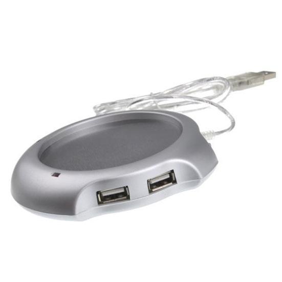 USB-подогреватель для кружек, подогреватель, подставка для чашки кофе, чая с 4-портовым концентратором для офисного ПК, ноутбука