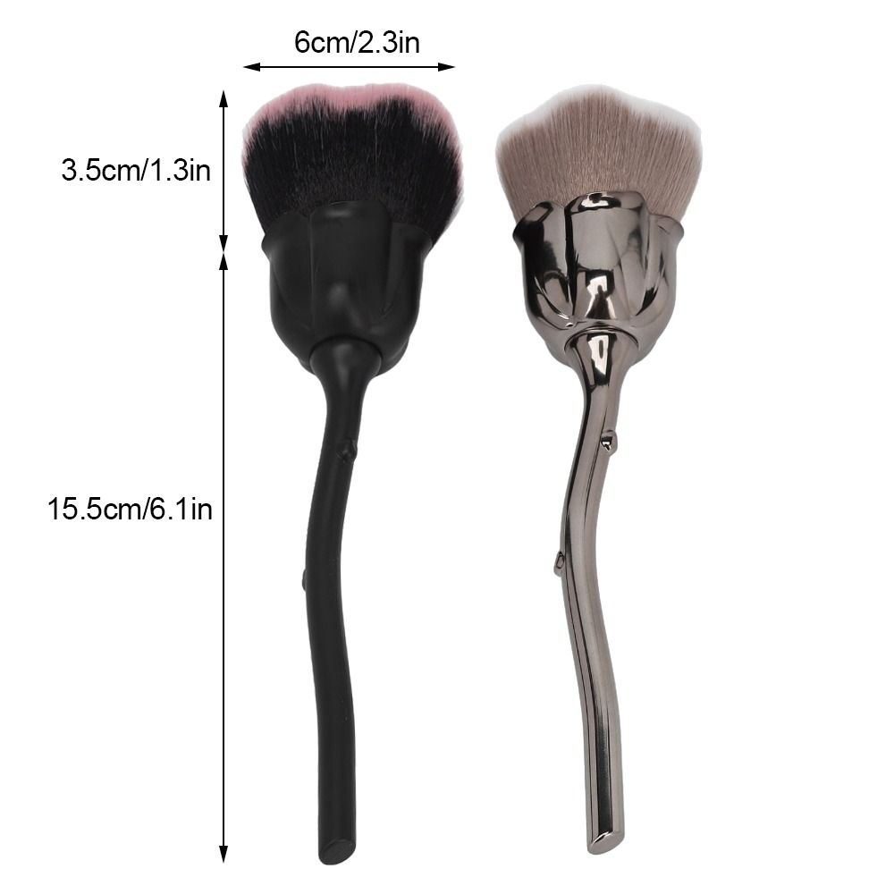 2pcs Fluffy Texture Fluffy Powder Brush Nail Art Dust Remover Brush Salon Manicure Work