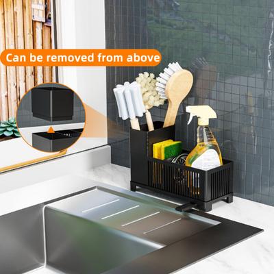 Подставка для раковины Кухонная полка для хранения Большая вместимость Многоцелевая Сушилка Держатель для губок Органайзер для столешницы