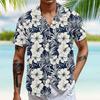 Мужская повседневная свободная рубашка с короткими рукавами, модная рубашка с принтом, топ
