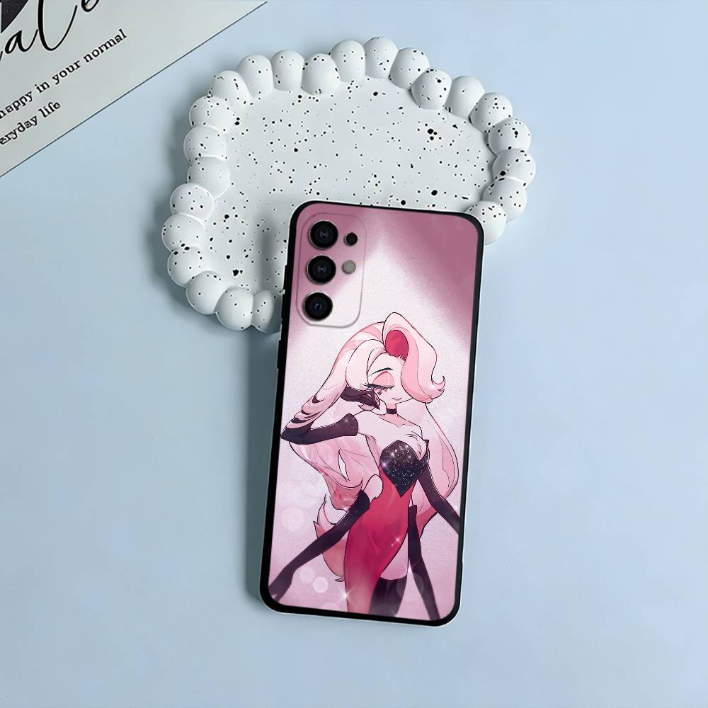 Чехол для телефона A-Angel Dust H-Hazbin H-Hotel для Samsung S25, S24, S21, S22, S23, S30, Ultra, S20, Plus, Fe, Lite, Черный Мягкий Силикон