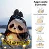 1PC Custom Name Panda Dreams Nightly flannel blanket versatile,all-season throw suitable for the living room,bedroom,camping,travel,and gift