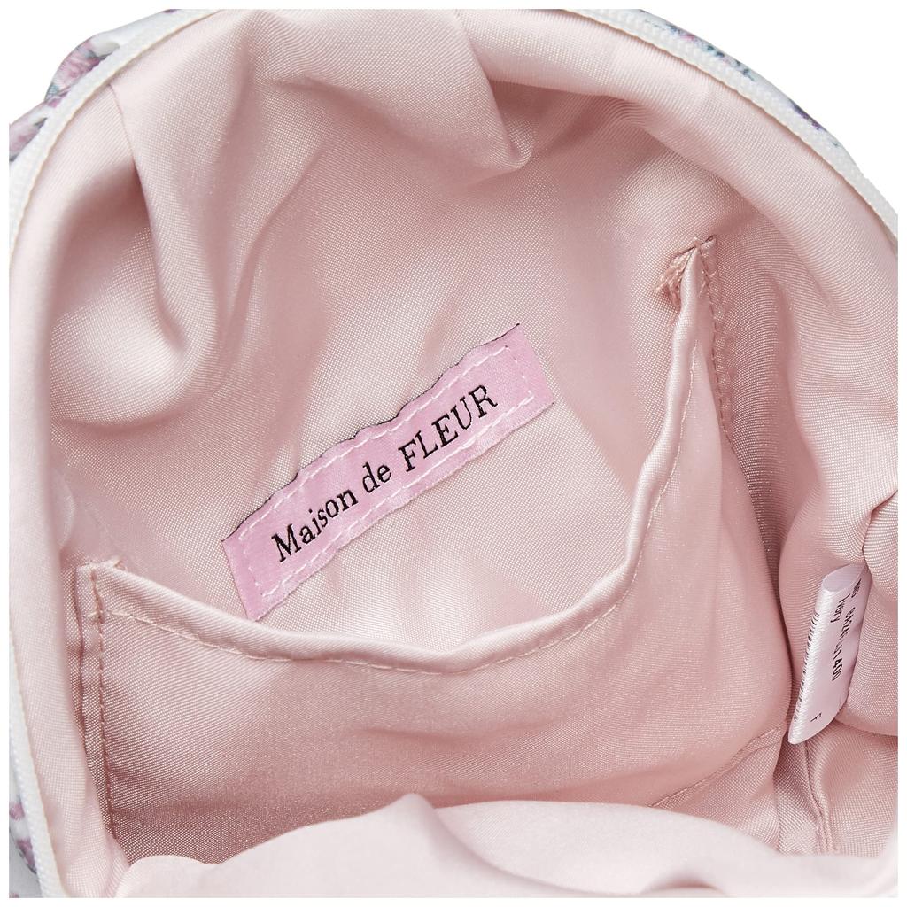 De Косметичка с цветочным принтом и лентой Ivory [Maison Fleur]