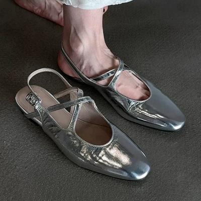 Модные Элегантные Женские Сандалии Дизайнерские Туфли для Балета Балетки Летние Шлепанцы с Ремешком на Пятке 2025 Модные Слайды Роскошные Туфли для Дам