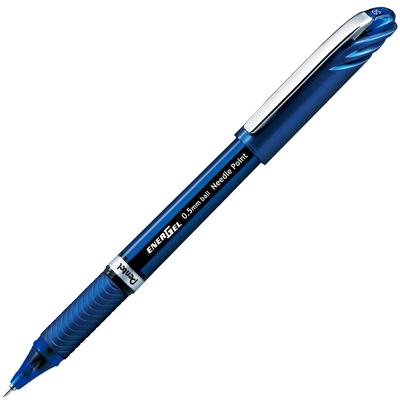 PENTEL Шариковая ручка с гелевыми чернилами Energel Euro 0,5 мм, синий стержень BLN25-C, 10 штук