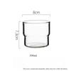 Round Transparent Glass Cup, Stackable Double-layer Old-fashioned Water Cup, Suitable for Coffee, Milkshake and Wine