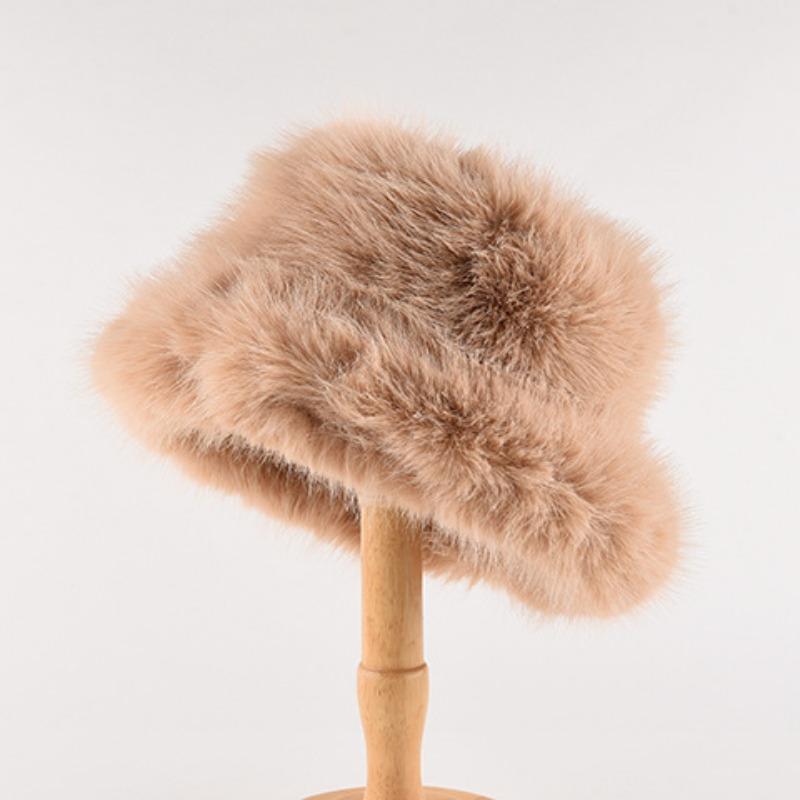 Шапка из искусственного меха норки, женская осенне-зимняя плюшевая рыбацкая шапка, теплая защитная шапка Lei Feng