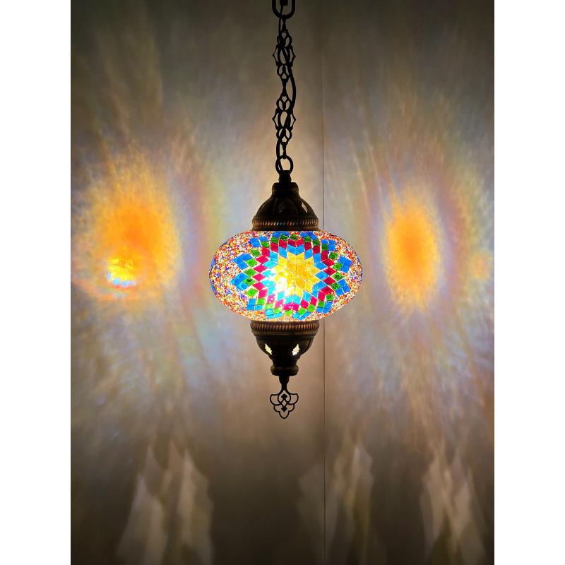 Абажур ручной работы Турецкая марокканская красочная мозаика из стекла Античная лампа Мозаичная лампа Османская аутентичная люстра Старинная лампа Ночная лампа,
