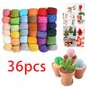 36/45 Colors Fibre Wool Yarn Roving for Needle Felting Hand Spinning DIY Craft Materials