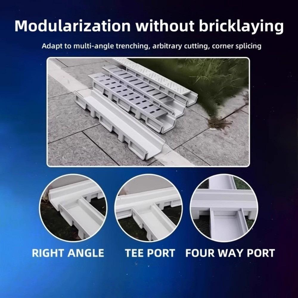 Тяжелая дренажная желобная система из смолы, линейный водосток, готовая дренажная канава, кухня, балкон, двор