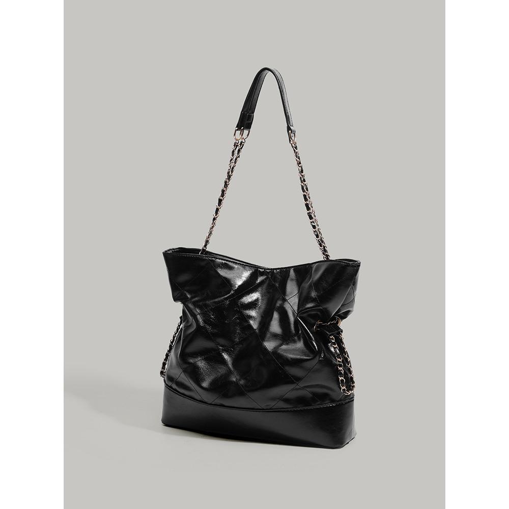 IELGY Ladies Tote Bag Diamond Chain Shoulder Large Capacity Commuter Bag