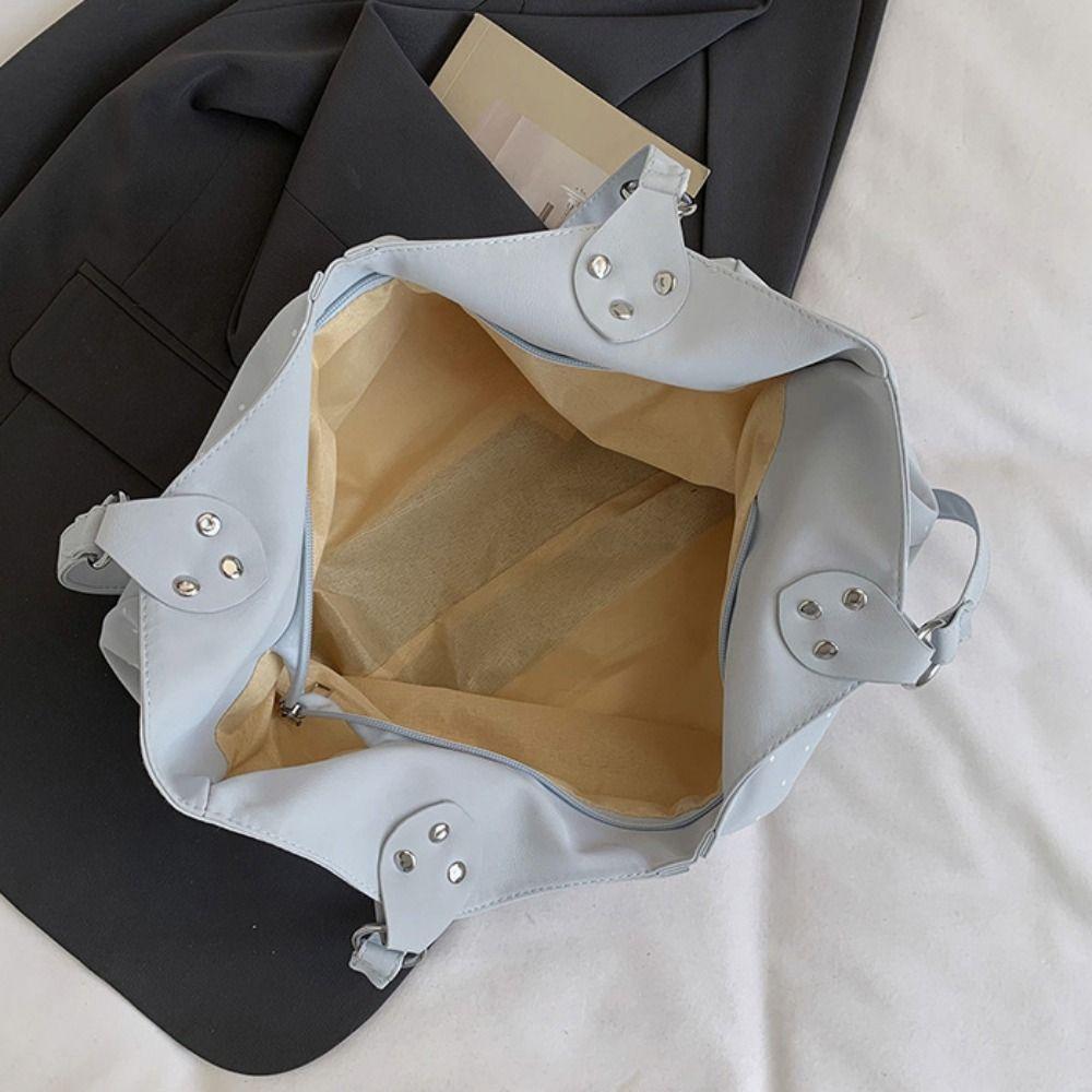 Cute Retro Tote Bag Korean Style Underarm Bag Sweet Polka Dot Shoulder Bag Travel Bag