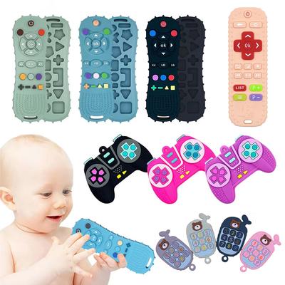 Силиконовые грызунки Монтессори для младенцев, игрушки-пульты для малышей, подарок мальчикам и девочкам, сенсорные игрушки