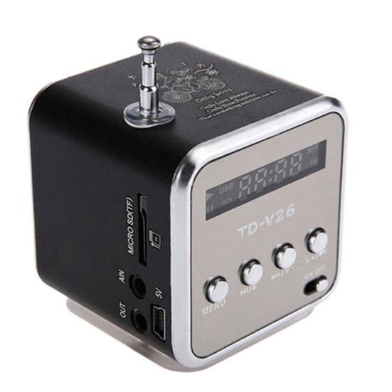 AUX TD-V26 Портативный мини-радиодинамик FM TF со звуком