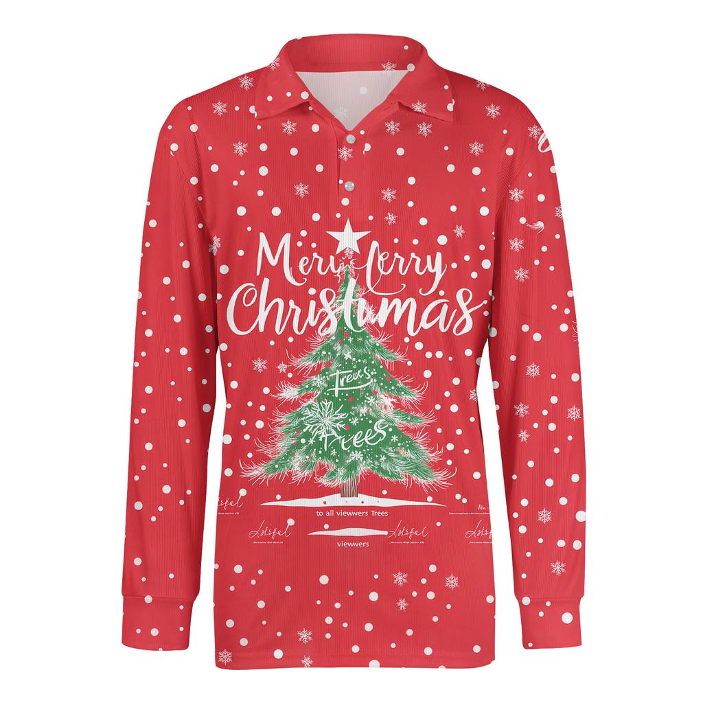 Men's Casual Style Solid Color Loose Shirt Long-sleeved Top