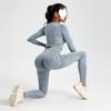 Стильный спортивный костюм для похудения с высокой талией, можно стирать - с длинным рукавом, скрывает недостатки, подчеркивает изгибы, европейско-американский стиль, комплект для фитнеса.