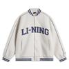 Li Ning Sports Lifestyle Series American Trend Retro Baseball Cardigan Push Up Удобная повседневная толстовка унисекс AWDUF67-3