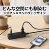Удлинитель TOPLAND с 2 розетками переменного тока и портами USB (Тип A x 2), Черный, USB-зарядка, Совместим с iPhone 15, 16, 17 и устройствами Android, 2 м,