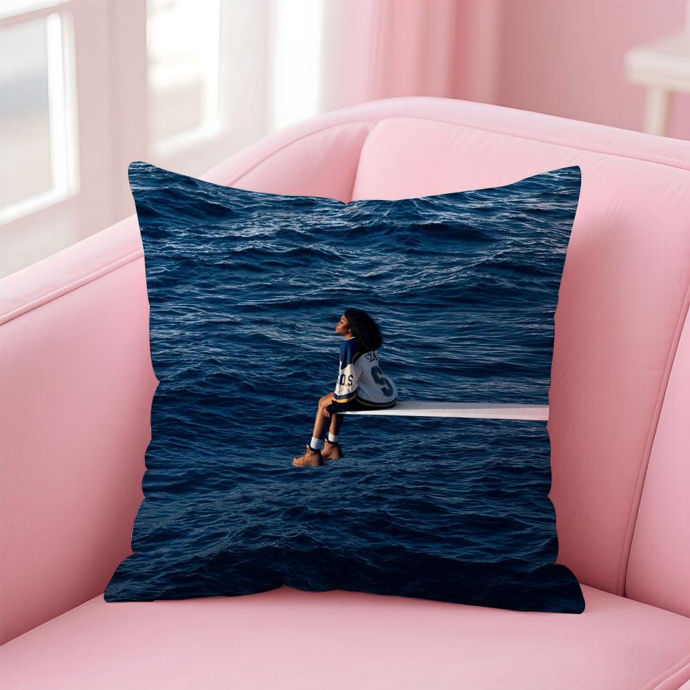 Hot Cool RB Singer SSSZA Cushion Cover Pillowcase Short Plush Invisible zipper Room Sofa Cushion Cover