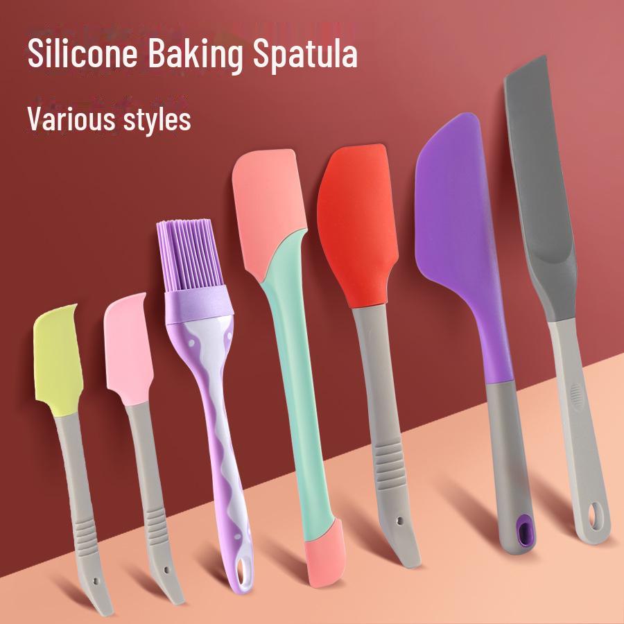 Новый двухцветный силиконовый скребок-лопатка для выпечки и смешивания