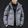 Мужская куртка с капюшоном, 90% белый утиный пух - Американский стиль, Зима 2025, Модная высококачественная верхняя одежда больших размеров