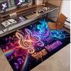 Music General Theme Soft Crystal Velvet Rug Custom Name & Text Print Non Slip Floor Rug for Bedroom Living Room