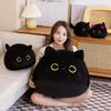 Cute Cute Black Cat Throw Pillow Plush Toy Doll Kitten Doll Children Soothing Rag Doll Birthday Gift