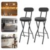2 складных барных стула с мягкими спинками, портативные складные высокие стулья, подходят для гостиной