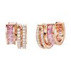 Swarovski Connexus Серьги-кольца с большим полым кругом и фианитами Унисекс Золотой Розовый 5741333