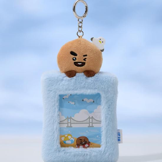 BT21 Плюшевый держатель для фотокарточек Брелок Busan Edition