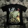 Хлопковая футболка Korn Follow The Leader с принтом, двусторонняя, для метал-группы, мужская и женская, оверсайз, парные футболки