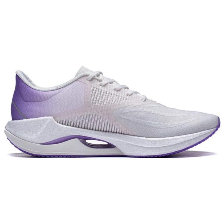 Li Ning Super Lightweight 20 Casual Shock Absorbing Non-Slip Wear-Resistant Low-Top Running Shoes Women Sneakers White Purple ARBT002-10