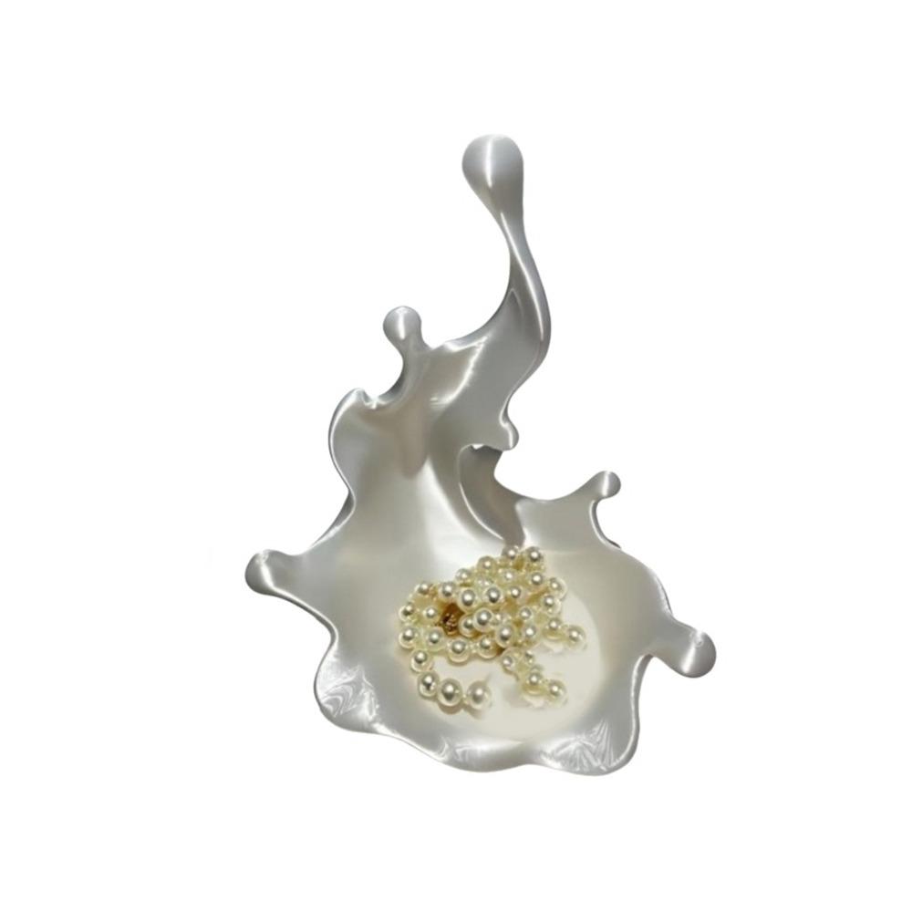 3D Printed Water Splash Trinket Holder Wave Shaped Earring Necklace Storage Dish  Bedroom