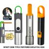 High Lumens Zoomable Type C Usb Rechargeable 10W Cob Keychain Work Light Multicolor Lens Flashlight With Portable