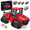 Mold King 18020 Technology Remote Control Tractor Building Blocks MOC Electric Quadtrac 600 Crawler Tractor Building Blocks Set for Heavy Construction
