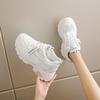 Женские кроссовки на толстой подошве, новая весенняя обувь 2025 года, белые туфли, популярные женские спортивные туфли для отдыха и путешествий
