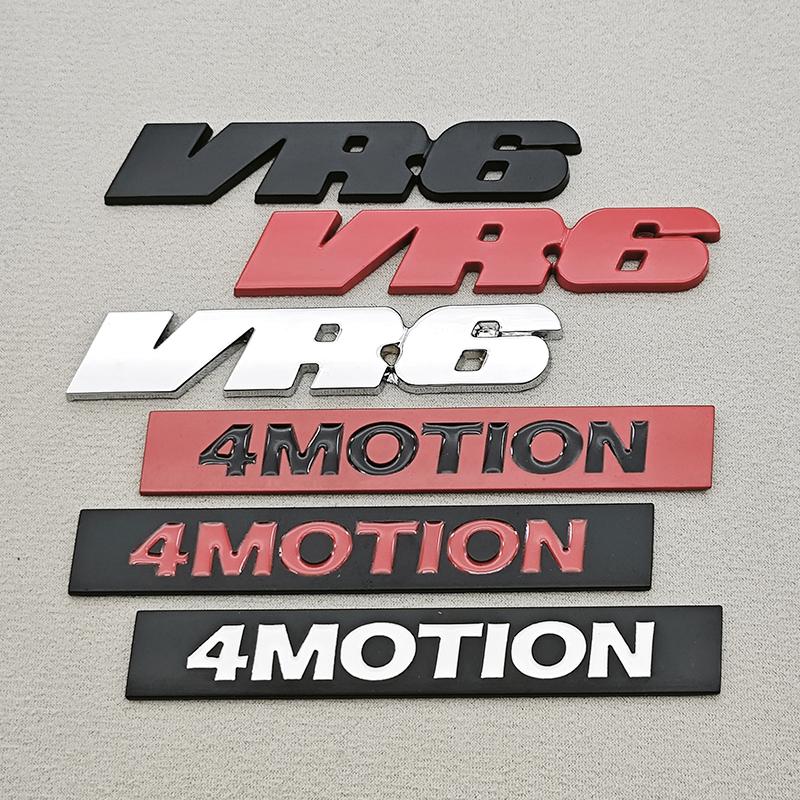 3D Metal Car Logo VR6 4MOTION Emblem for VW Passat R36 CC Phaeton Golf Rear Trunk Sticker Fender Side Badge Auto Accessories gq2