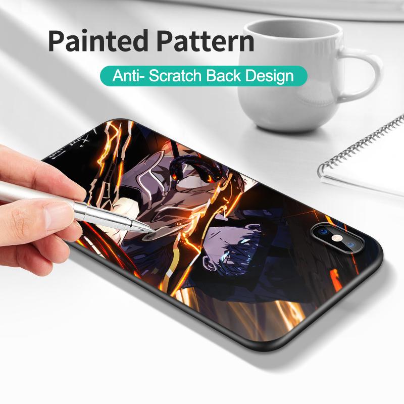 Черный чехол из ТПУ для ZTE Blade A3 A5 A7 2019 2020 A31 A51 A71 A7S V2020 L210 L8 smart vita 2022 v30 Solo Leveling Sung-Jin-Woo