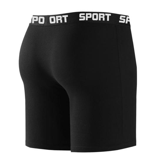 Мужские трусы-боксеры облегающего кроя с принтом в виде букв и цветными вставками, эластичные трусы средней талии с плавными линиями и U-образной формой