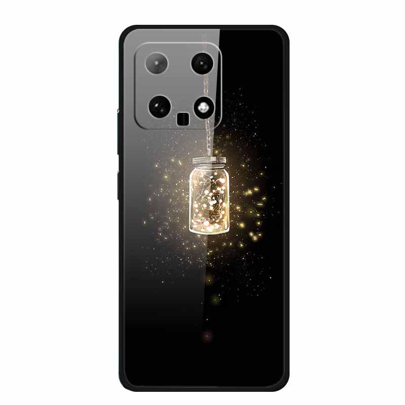 Чехол для телефона Xiaomi 14: Дизайн с разноцветными бабочками, Закаленное стекло, Креативный стиль, Хит продаж