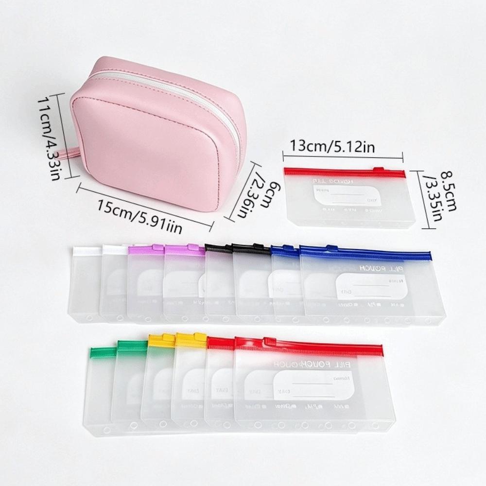 7/14PCS Leakproof 7-Day Pill Organizer Portable Weekly Pill Storage Bag for Seniors