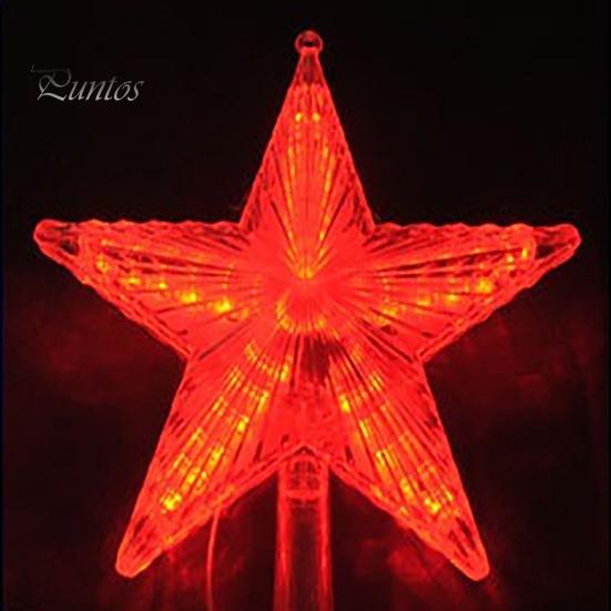 Рождественская елка Топпер Звезда со светодиодной подсветкой Креативная форма Plug-Play IP65 Водонепроницаемая светящаяся пятиконечная звезда Орнамент рождественской елки