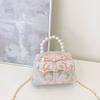 Embroidered Pearl Lace Chain Childrens Crossbody Bag Suitable Daily For